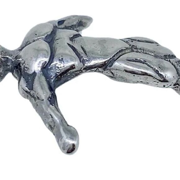 TRIBAL SON GOTHIc pearl beaded NECKLACE FREEDOM SPIRIT man flying charm combo - Picture 2 of 8